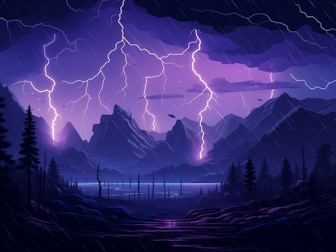 Thunderstorm in the Woods
